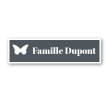 Plaque de boîtes aux lettres - Plaque personnalisée - Gris/Blanc - Plastique - Plaqueomatic.fr