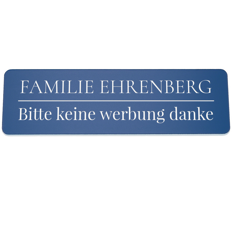 Briefkastenschilder - Selbst gestalten - Silber/Schwarz - Plastic - Schildermaxe.at