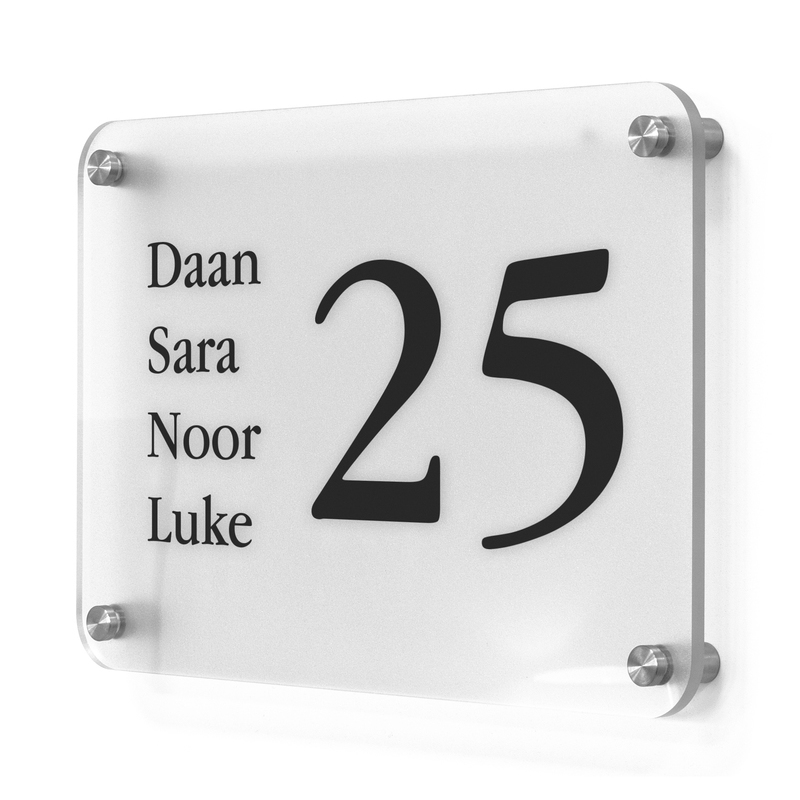 Plexiglas naambord - Ontwerp zelf - 200x140mm - Acryl - bordenmax.nl