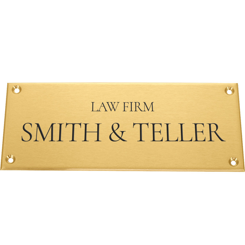 Custom Brass Plaques - 170x70 mm - Signomatic.ie