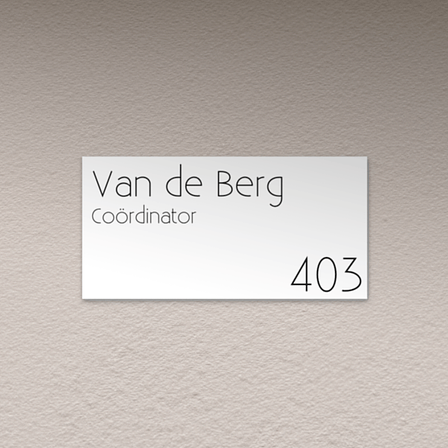 Plastic Borden Gravure, Rechthoekig Wit Gegraveerd Kunststof