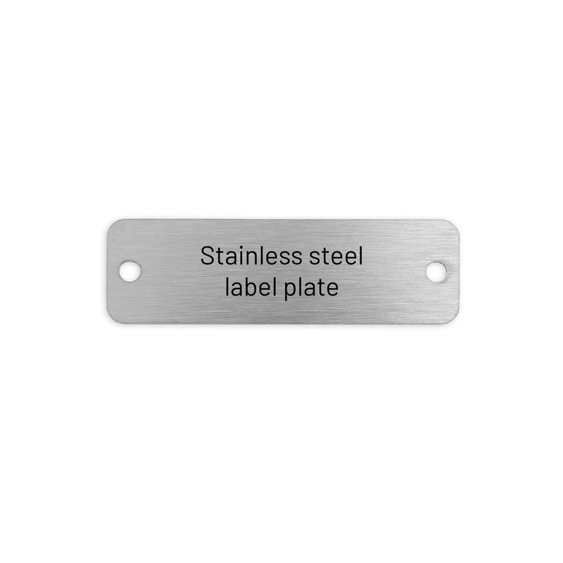 Stainless steel labels - 60x18 mm - Design online - Signomatic.ie