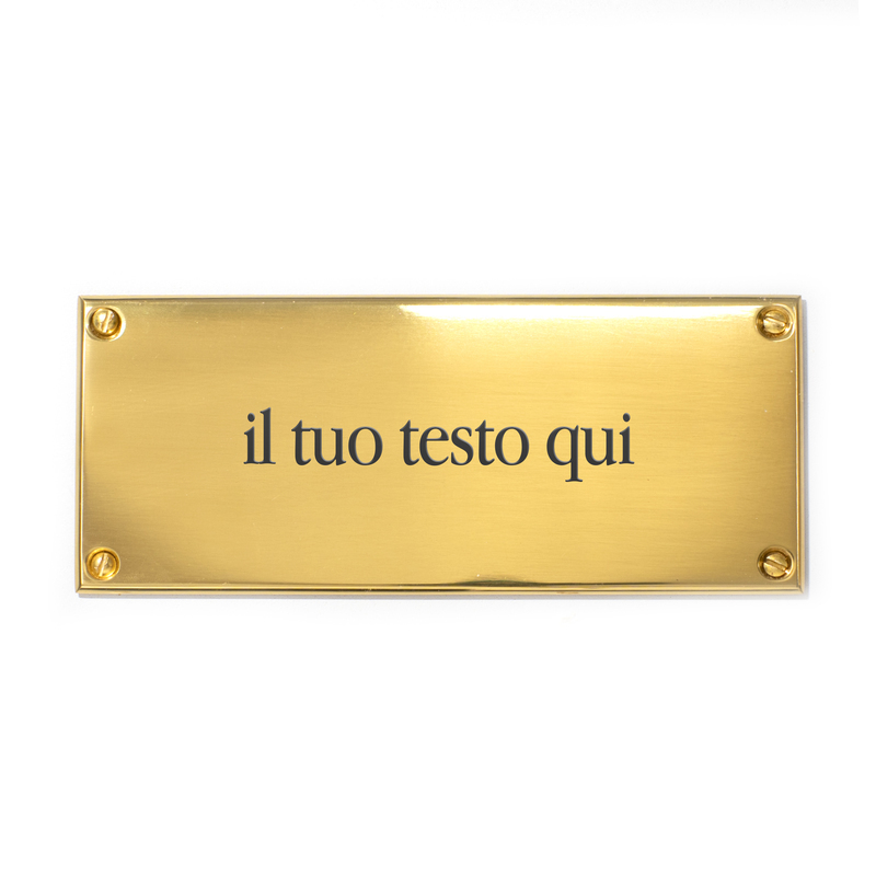 Targhe in ottone - Personalizzate - 170x70 mm - Cartellimax.it