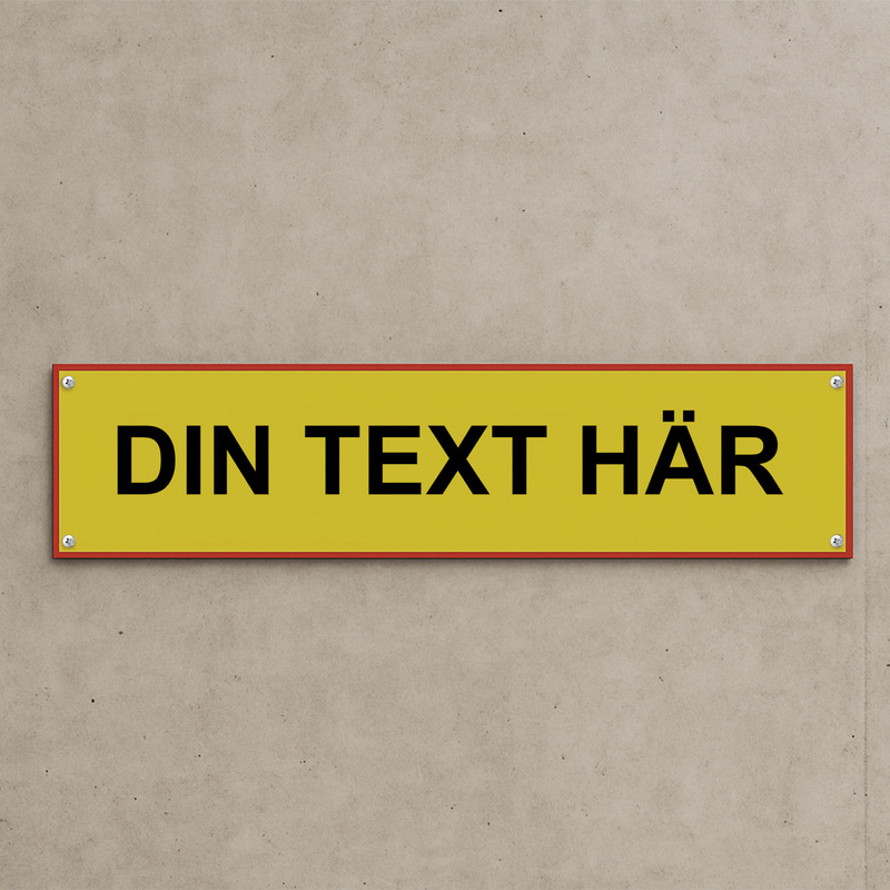 Köpa vägskyltar - Egen design - 385x100mm - Skyltmax.se