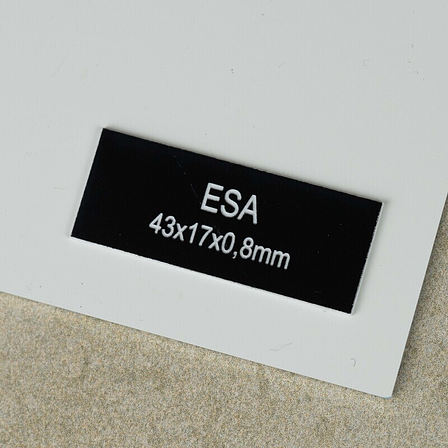 Klingelschild ESA 43x17 mm - Kunststoff Schwarz
