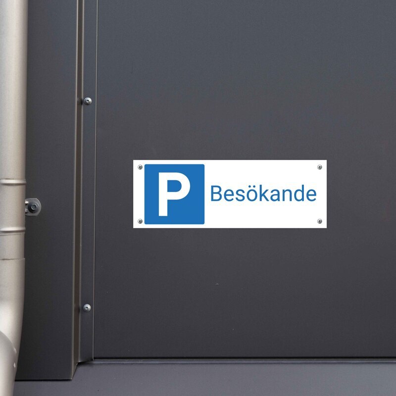 Parkeringsskylt - Parkering förbjuden - Aluminium - 297x105mm - skyltmax.se