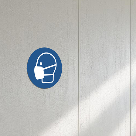 Dekaler, Oval Vit Vinyl. Fästmetod: Självhäftande