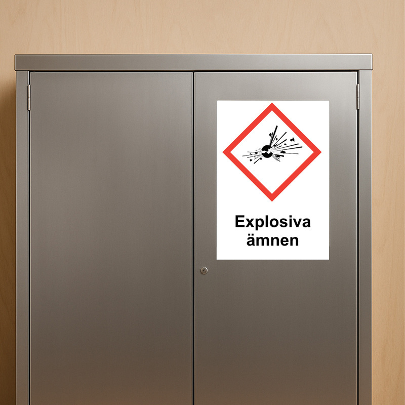 Dekal med faropiktogram – 210x297 mm – enligt CLP-föreskrifter – Skyltmax.se