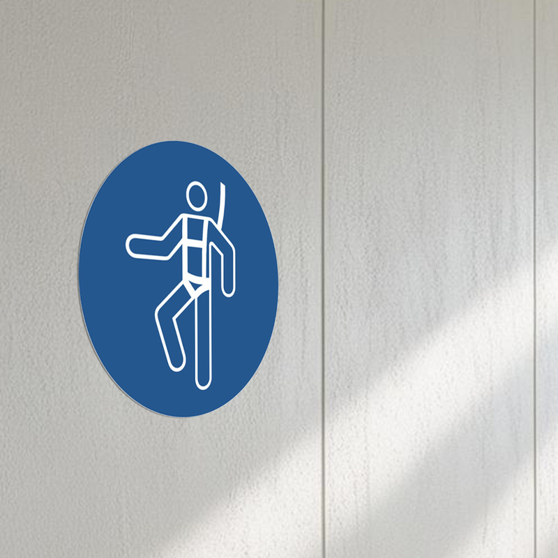 Påbud - Säkerhetssele - 200x200- Skyltmax.se