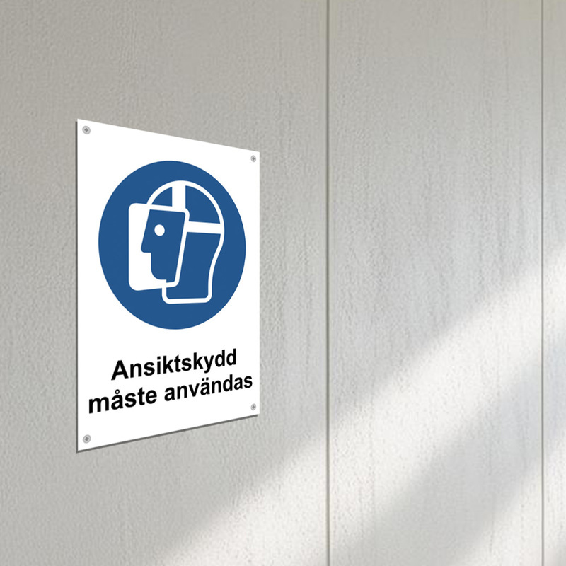 Påbudsskylt - PET-plast - 210x297 mm- Skyltmax.se