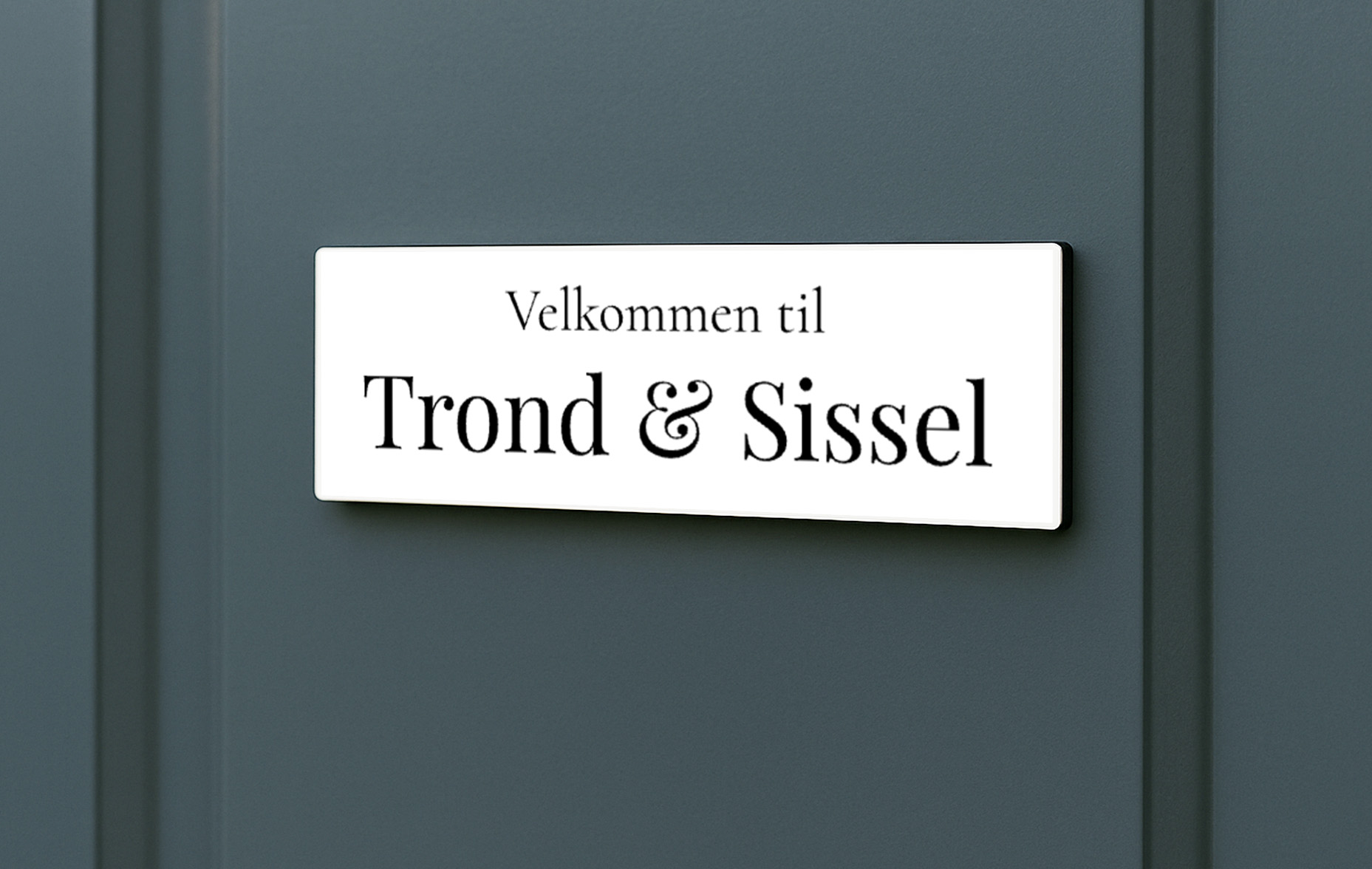 Dørskilt gravering - Lag selv - 130x44 mm - Skiltmax.no