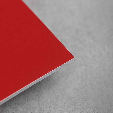 Labels And Plates, Square Red Matte Anodised Aluminium. Fixing Method: Screw