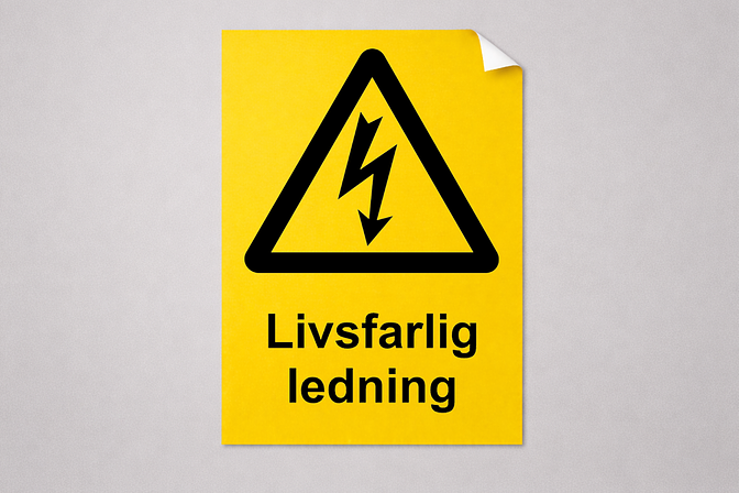 Dekaler, Fyrkantig Gul Vinyl. Fästmetod: Självhäftande