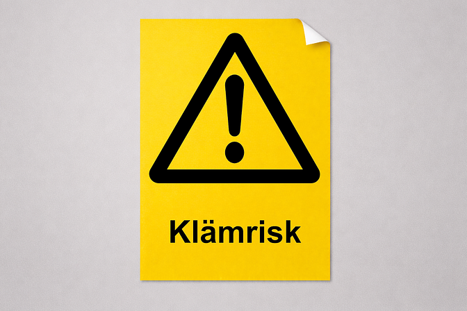 Dekaler, Fyrkantig Gul Vinyl. Fästmetod: Självhäftande