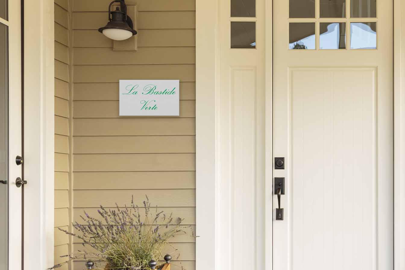 Plaque de maison personnalisée - Plaque en aluminium sur mesure - 205x122mm - Plaqueomatic.fr