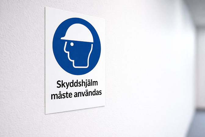 Dekaler, Fyrkantig Vit Vinyl. Fästmetod: Självhäftande