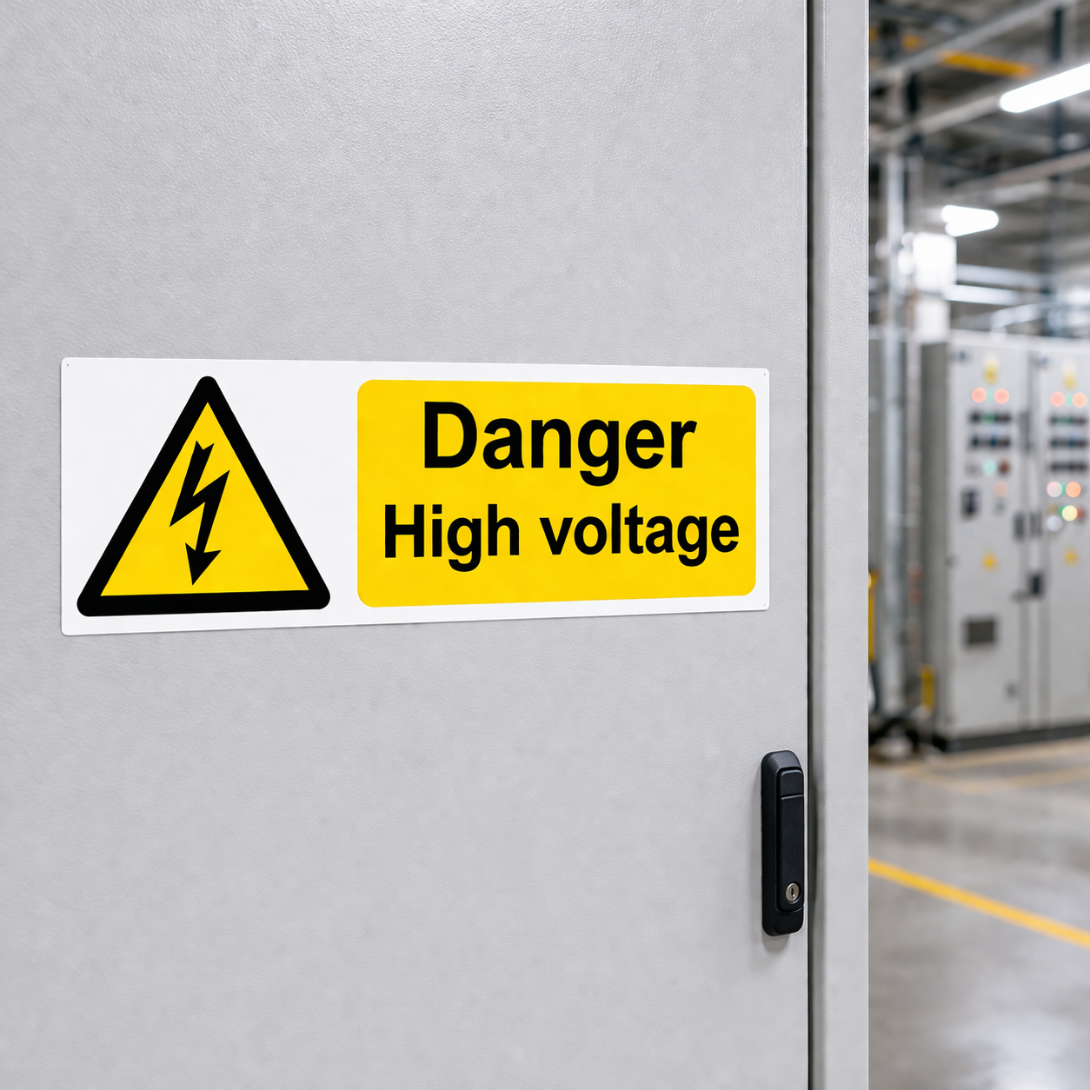 Warning Signs - Vinyl - 100x100 mm - Signomatic.co.uk