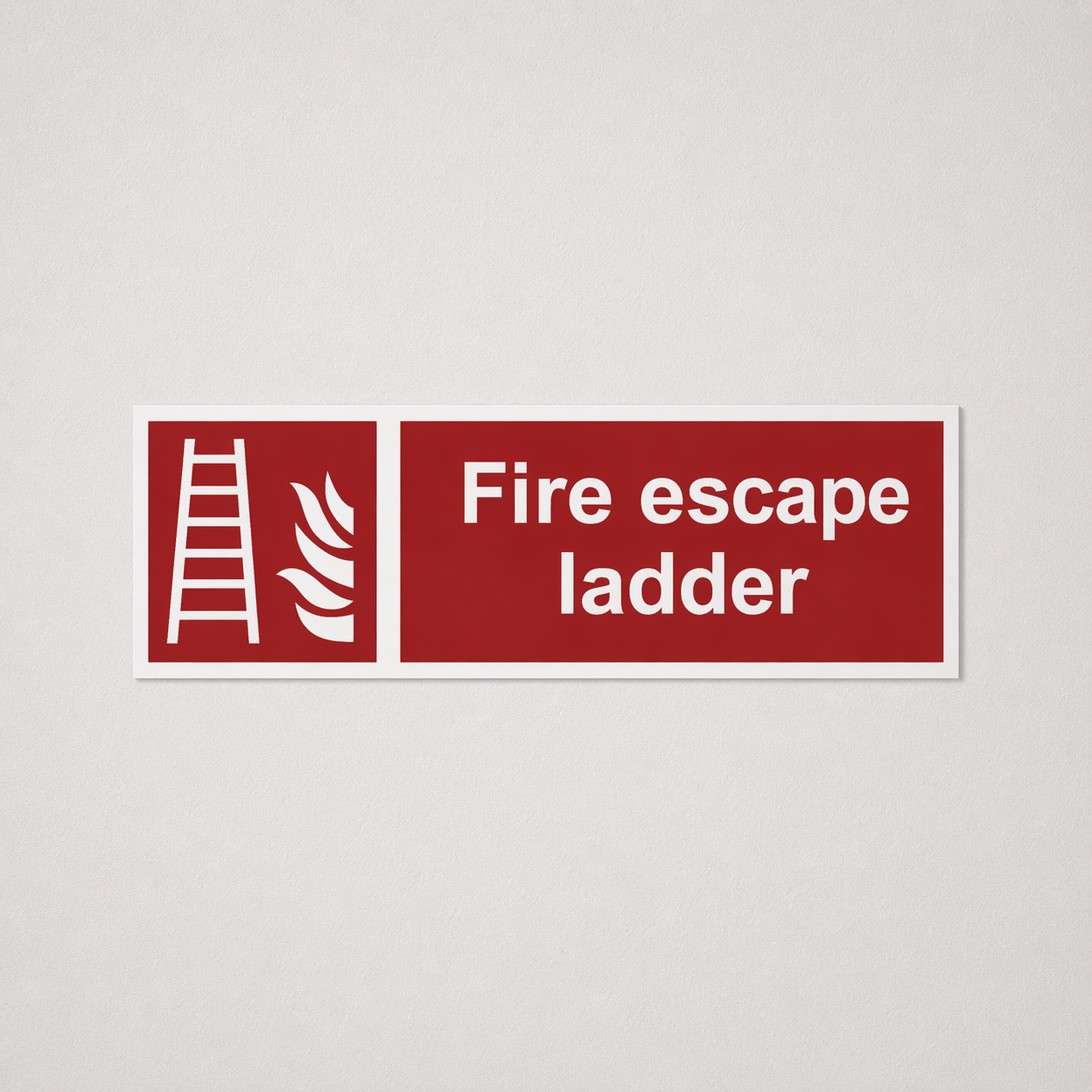 Fire Signs - Fire Escape Ladder - Vinyl - 300x100 mm - Signomatic.co.uk