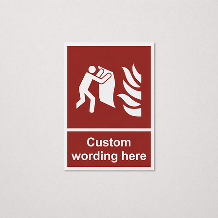 Fire safety sign - Fire blanket - Self adhesive vinyl - ISO 7010