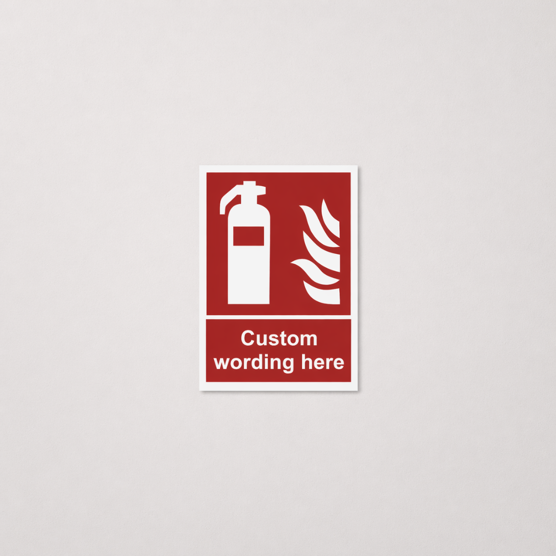 Fire Safety Signs - Fire Extinguisher - Vinyl - 150x200 mm - Signomatic.co.uk