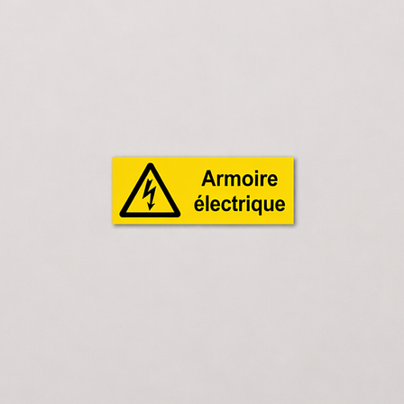 Autocollants, Rectangulaire Jaune Vinyle. Fixation: Adhésif