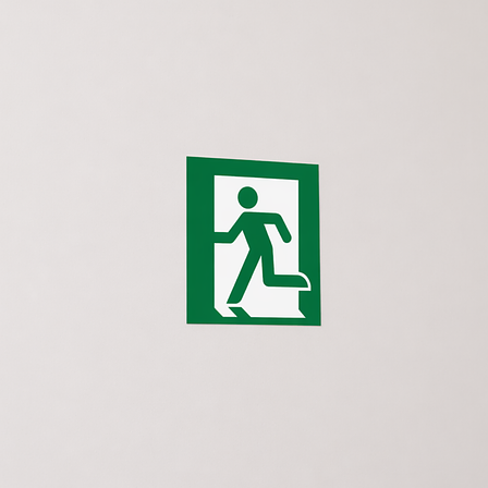 Panneau issue de secours - Vinyle - 200x200 mm