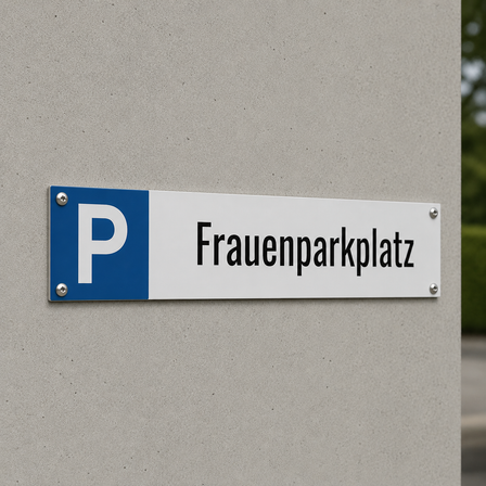 Schild Frauenparkplatz aus Aluminium