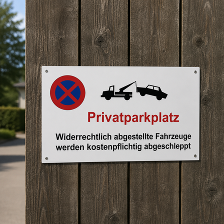 Parkplatzschild - Halteverbot - Aluminium - 600x300 mm - Schraube