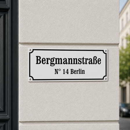 Straßenschild - Aluminium - 450x180 mm - Schrauben