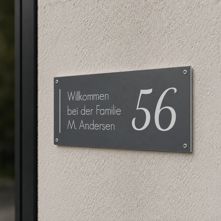 Kunststoffschilder Gravur, Quadrat Grau Gravierter Kunststoff. Befestigung: Schraube