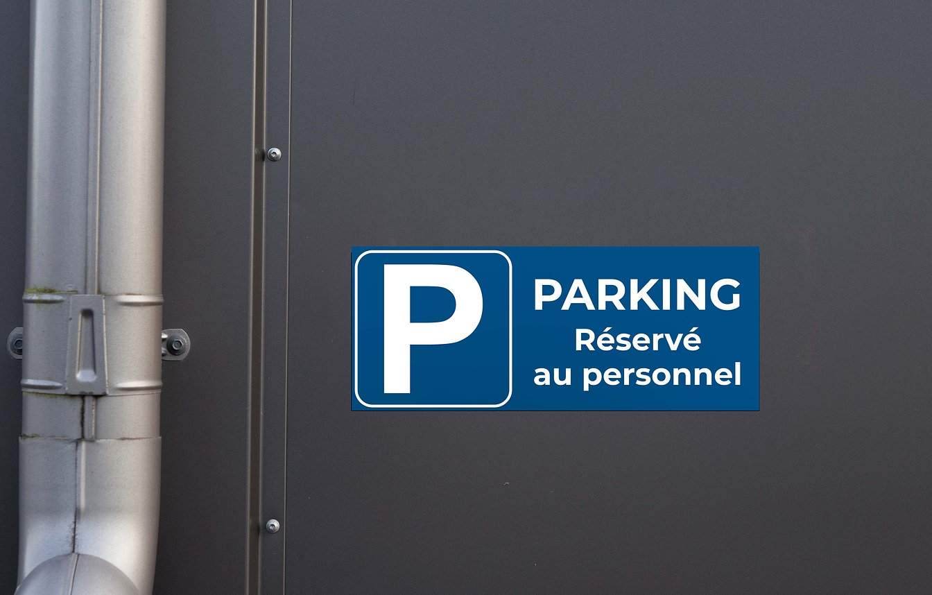 Kiwi Star Panneau De Stationnement Personnalisable - Jusqu'à 20 Caractères - PVC Résistant UV - Pour Intérieur/Extérieur - 42x30cm