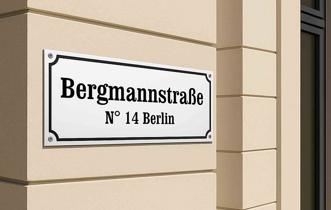 Straßenschild personalisiert