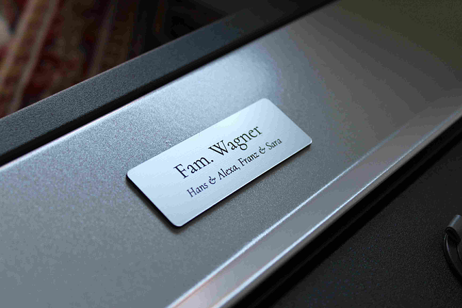 Briefkastenschild personalisiert