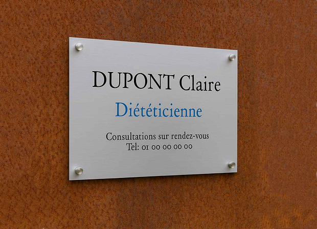 Plaque professionnelle en aluminium