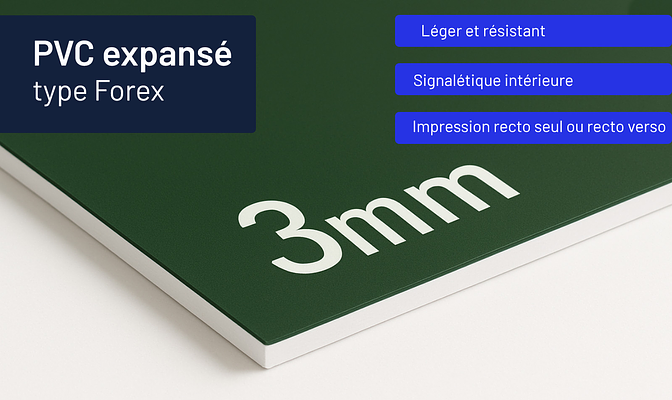 Plaque en PVC expansé type Forex