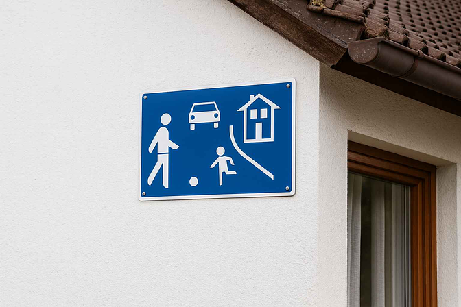 Hinweisschild „Achtung Kinder“ für die Wandmontage