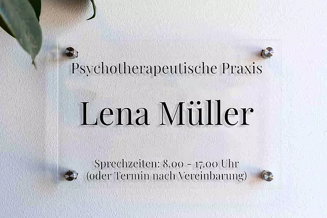 Praxisschild Psychotherapie