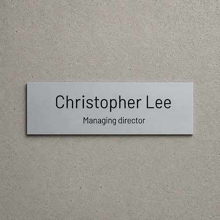 Door name plate