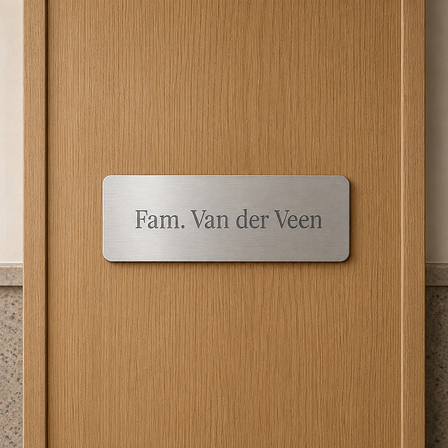 naamplaatje met de naam 