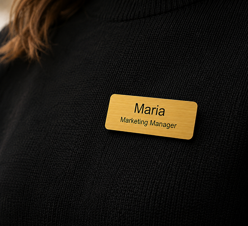 Naambadges met magneet