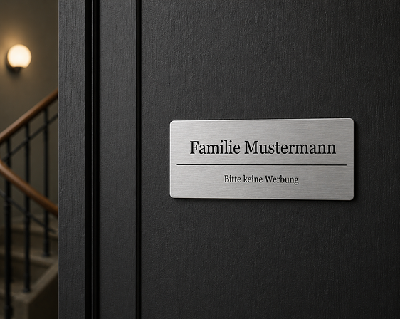 Türschild aus Edelstahl