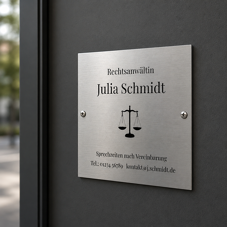 Firmenschild außen