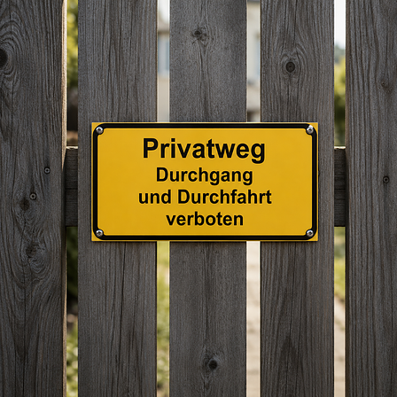 Privatweg-Schilder