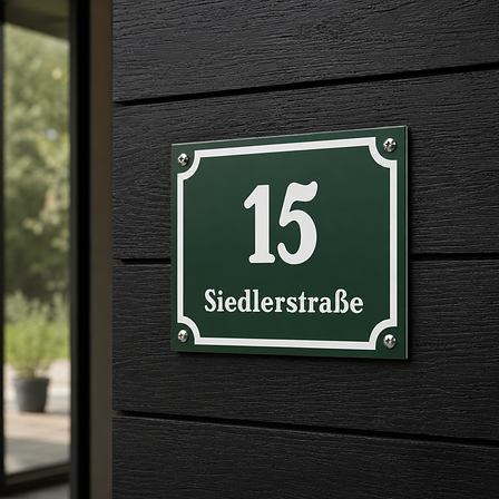 Aluminiumschild im Emaillestil