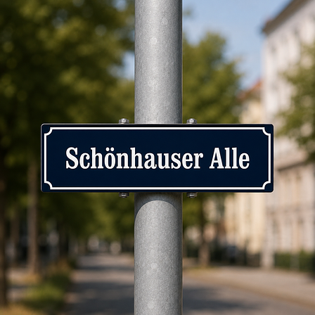 Straßennamensschild - Aluminium