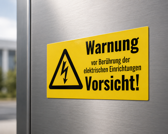 Warnschilder mit Piktogramm