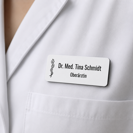 Namensschild für den Gesundheitsbereich
