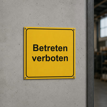 Betreten verboten Schild