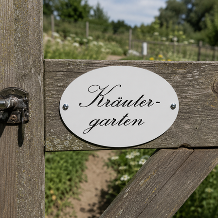 Gartenschild mit Wunschtext