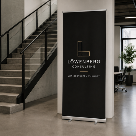 Rollup Banner mit Wunschtext